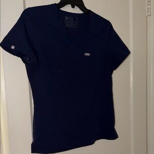 Figs navy Blue V-Neck Scrub Top size M